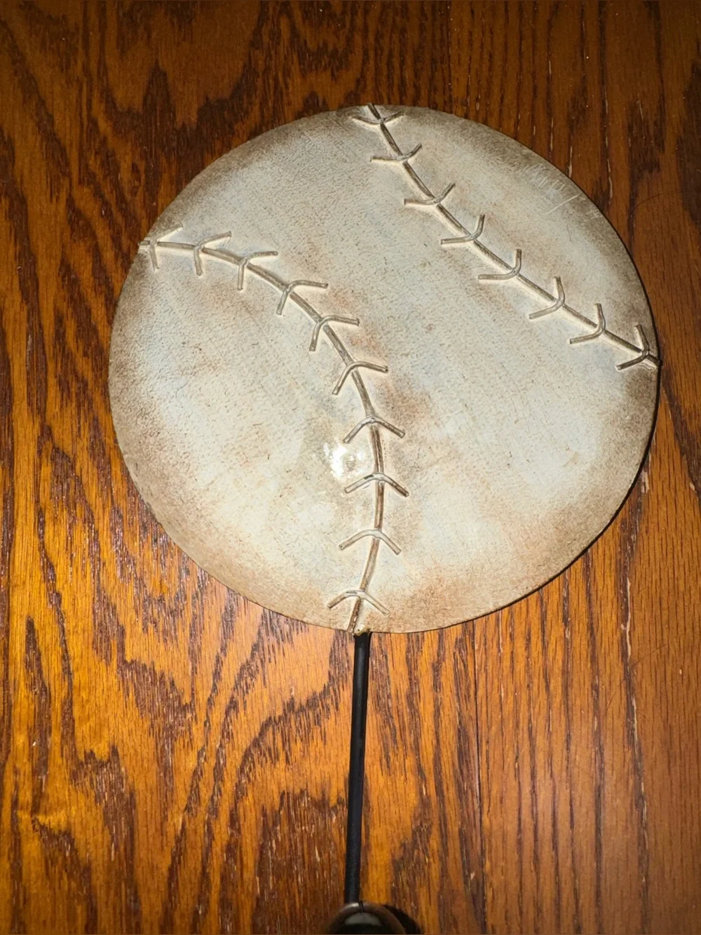 Baseball Wall Hook Sports Decor Boys Room Mudroom Hat Hanger